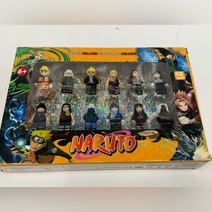 Naruto Minifigure Set 12pc Anime Characters Boxed BRAND MEW